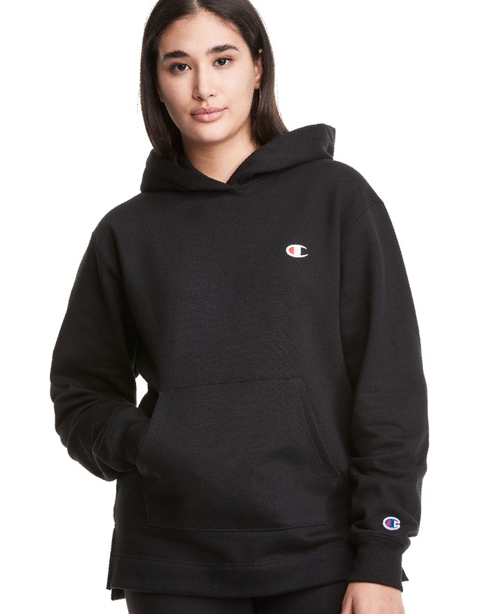 Champion Reverse Weave Open Bottom Hoodie Dames - Zwart - Belgie 9604EUHWG